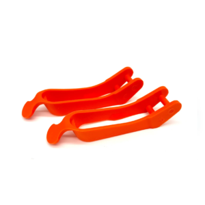 Custom Straps For Hockey Guards - Neon Orange